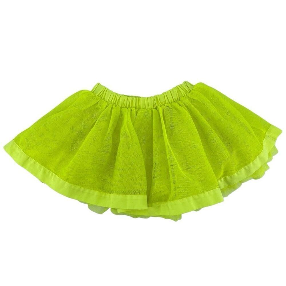 Cat & Jack Baby Girl’s Neon Yellow Elastic Pull-On Tulle Tutu Skirt 12M